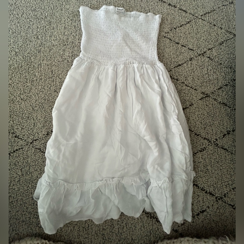 Never used white strapless dress
